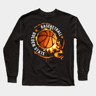 Graphic Basketball Name Golden Classic Styles Long Sleeve T-Shirt